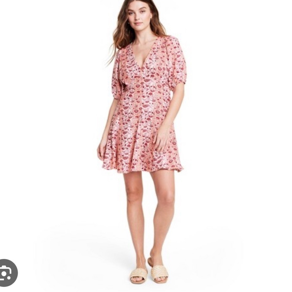 Rhode X Target Whimsical Floral Print Mini Dress  Size 6 NWT